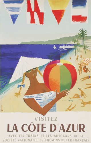 Lot 295 - 'Visitez la Côte d'Azur' 
A lithographic poster