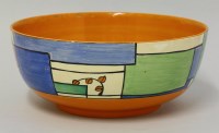 Lot 123 - A Clarice Cliff 'Branches and Squares' bowl