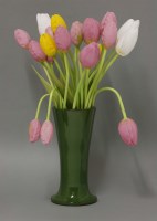 Lot 171 - A set of coloured glass tulips