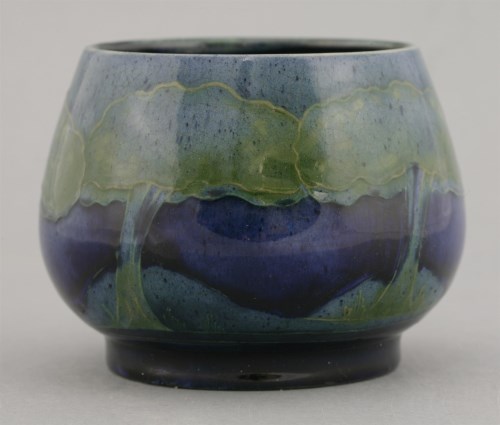 Lot 33 - A Moorcroft 'Moonlit Blue' squat vase