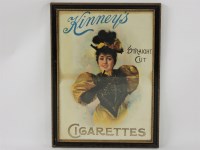 Lot 414 - Kinney's cigarette advertising poster
