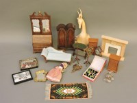 Lot 86 - A small collection of modern doll's house furniture