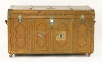 Lot 135 - An unusual Brazilian embossed leather trunk