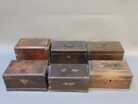 Lot 321 - Six 18th century tea caddies