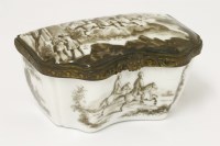 Lot 54 - A German porcelain gilt metal-mounted Snuff Box