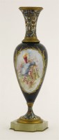 Lot 87 - A French porcelain champlevé-mounted Vase