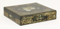 Lot 93 - A Jennens & Bettridge black lacquered box and cover