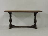 Lot 592 - An oak refectory table