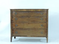 Lot 627 - A 19th century mahogany four drawer chest