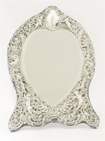 Lot 58 - A Victorian silver-mounted dressing table mirror
