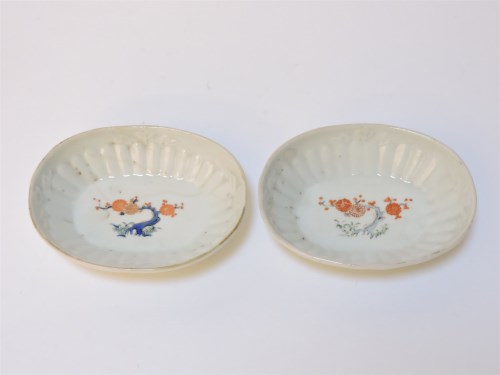 Lot 134 - An unusual pair of Kakiemon style dishes