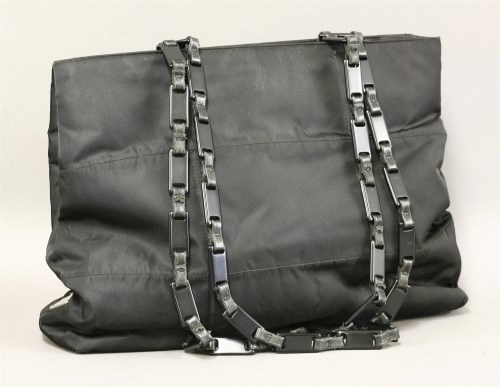 Lot 170 - A Prada black canvas handbag