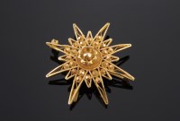 Lot 519 - An Indian gold India star brooch/pendant