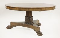 Lot 378 - A Regency rosewood circular dining table