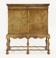 Lot 385 - A William and Mary walnut veneered cabinet