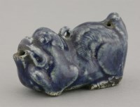 Lot 51 - A porcelain blue glaze Water Dropper