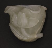 Lot 130 - A jade small lotus Cup