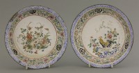 Lot 178 - A pair of famille rose Canton enamel circular Saucer Dishes