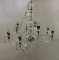 Lot 479A - A pair of modern glass chandeliers