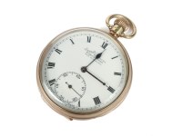 Lot 33 - A 9ct gold open faced pocket watch