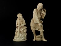 Lot 280 - A Japanese ivory okimono