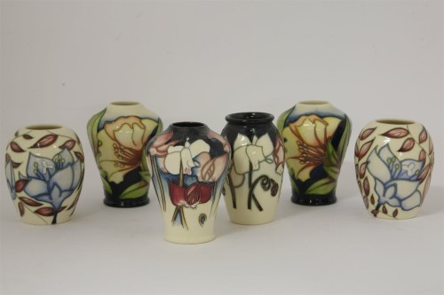 Lot 1181 - Six various Moorcroft vases