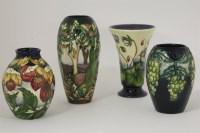 Lot 1184 - Four Moorcroft vases