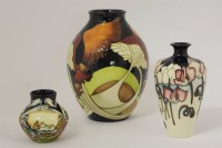 Lot 1191 - Three Moorcroft vases
