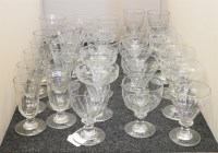 Lot 1299 - A matched set of six Victorian wine glasses