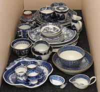 Lot 1308 - 19th century blue and white china