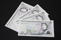 Lot 100 - A run of J.B. Page pound notes from BW64 811721 to BW64 811724