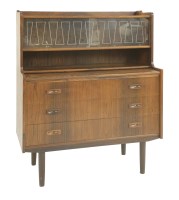 Lot 674 - A Danish rosewood bureau