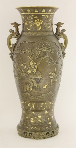 Lot 262 - A Japanese bronze vase