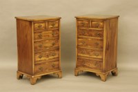Lot 549 - A pair of reproduction yew wood chests