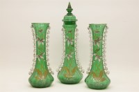 Lot 368 - Bohemian glass jar and cover