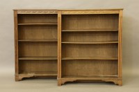 Lot 475 - A pair of oak dwarf bookcases