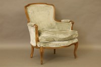 Lot 487 - A late 19th century walnut parlour chair with velour upholstery