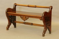 Lot 506 - A late 19th century mahogany hall bench