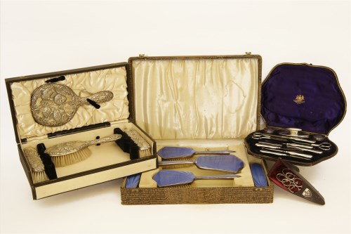 Lot 126 - A collection of silver dressing table items