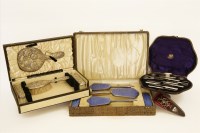 Lot 126A - A collection of silver dressing table items