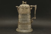 Lot 274 - A silver plated Claret jug