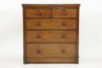 Lot 438 - A Victorian mahogany chest of two over three drawers