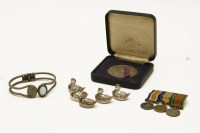 Lot 96 - A collection of items to include a miniature medal group