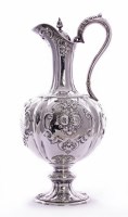 Lot 95 - A Victorian silver hot water jug