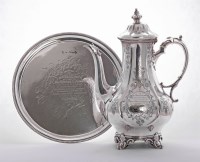 Lot 141 - A Victorian silver coffee pot