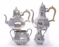 Lot 158 - A Victorian four-piece silver teaset