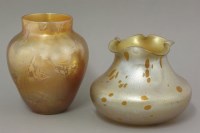 Lot 163 - A Tiffany iridescent glass vase