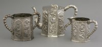 Lot 217 - A good silver three-piece Tea Set