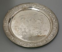 Lot 219 - A silver Tray