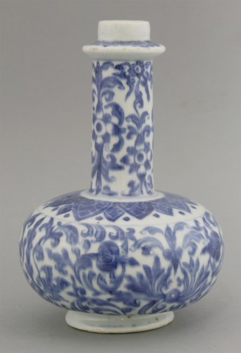 Lot 27 - An unusual blue and white Vase